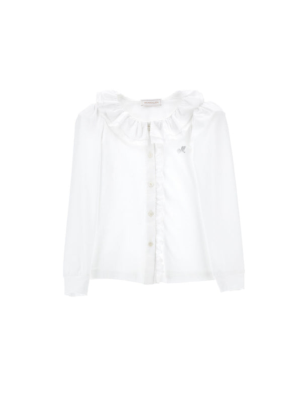 Camicia jersey con ruches