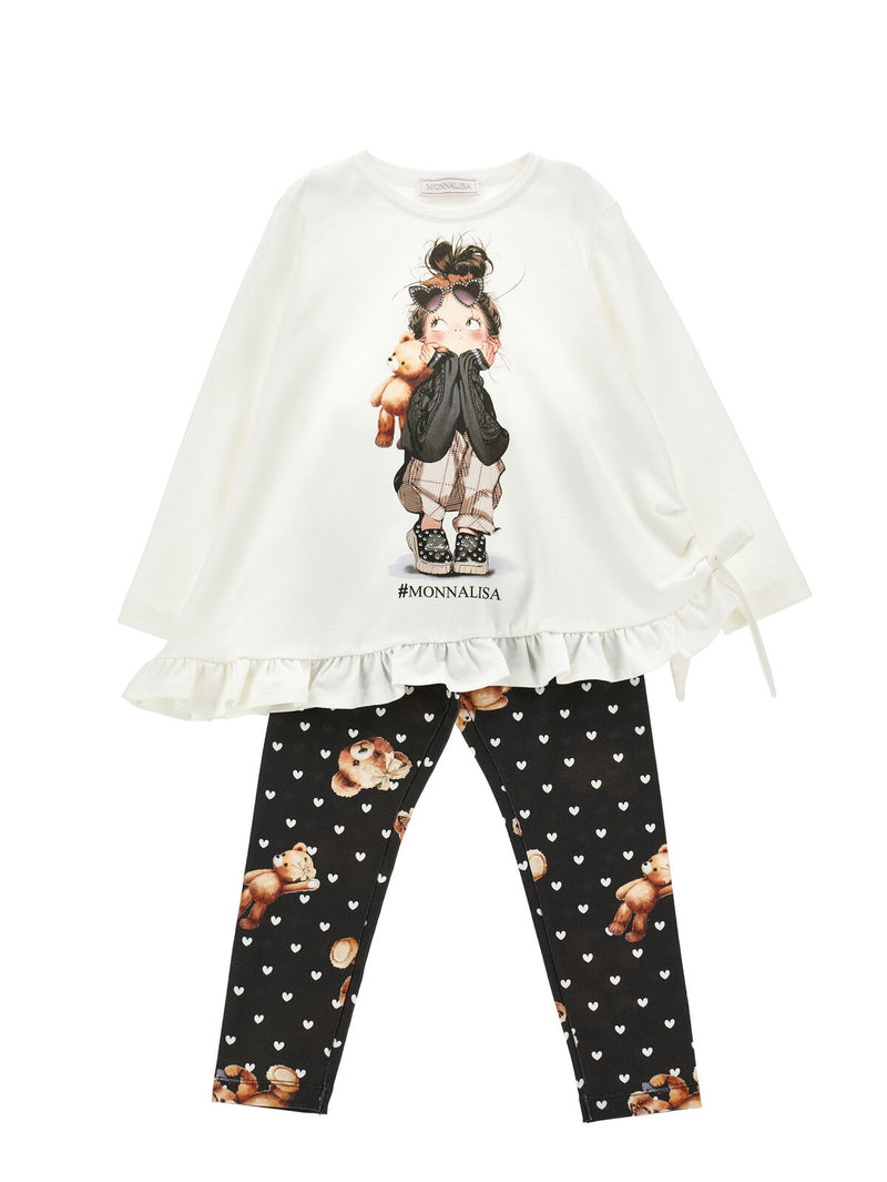 Maxi t-shirt con stampa bambina