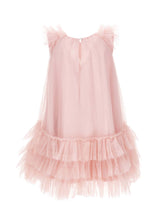 Abito tulle con piccole rouches