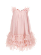 Abito tulle con piccole rouches
