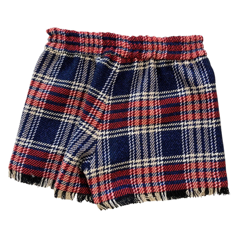 Short tarzan check scozzese lurex bambina Monnalisa