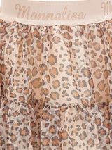 Gonna in tulle stampa animalier