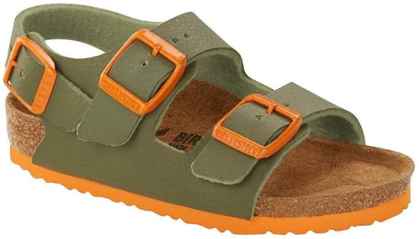 BIRKENSTOCK Kids Milano Desert Green Orange MILANO